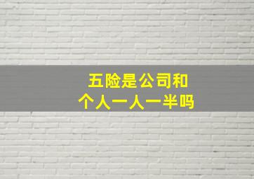 五险是公司和个人一人一半吗