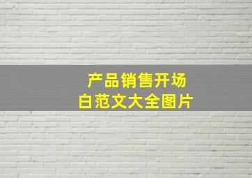 产品销售开场白范文大全图片