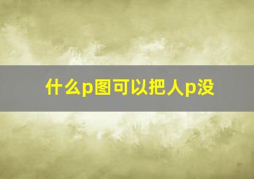 什么p图可以把人p没