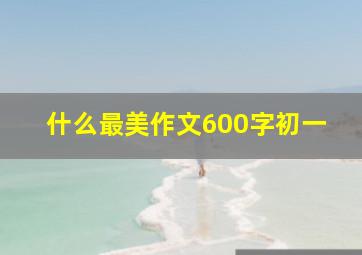 什么最美作文600字初一