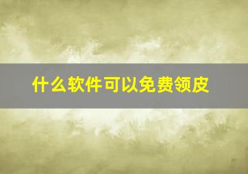 什么软件可以免费领皮