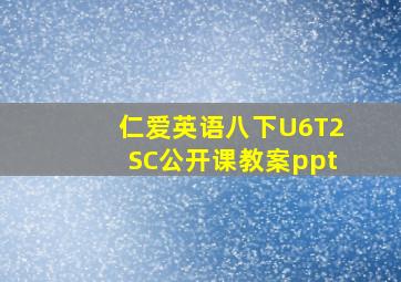 仁爱英语八下U6T2SC公开课教案ppt