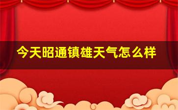 今天昭通镇雄天气怎么样