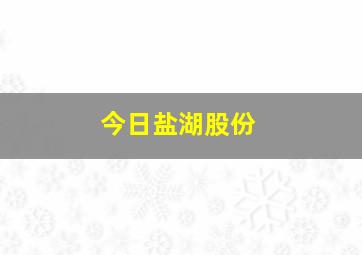 今日盐湖股份