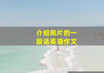 介绍照片的一段话英语作文