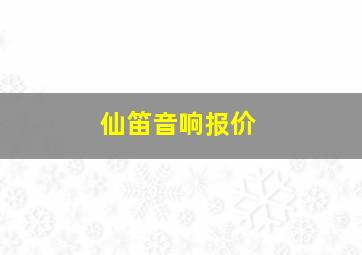 仙笛音响报价