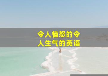 令人恼怒的令人生气的英语