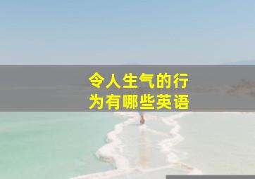 令人生气的行为有哪些英语