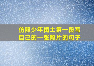 仿照少年闰土第一段写自己的一张照片的句子