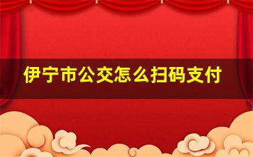 伊宁市公交怎么扫码支付