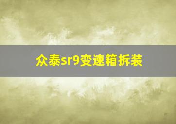 众泰sr9变速箱拆装