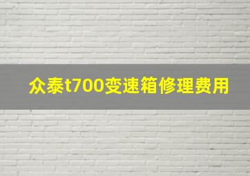 众泰t700变速箱修理费用