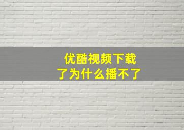 优酷视频下载了为什么播不了