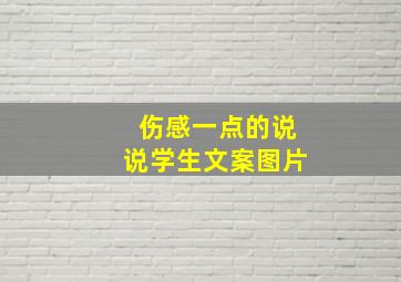 伤感一点的说说学生文案图片