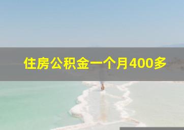 住房公积金一个月400多