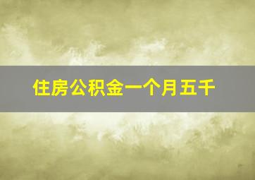 住房公积金一个月五千