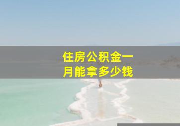 住房公积金一月能拿多少钱