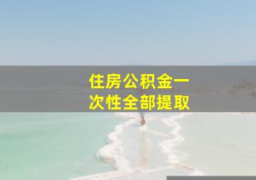 住房公积金一次性全部提取