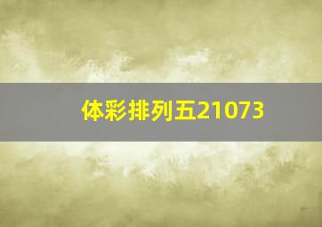 体彩排列五21073