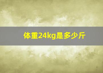 体重24kg是多少斤