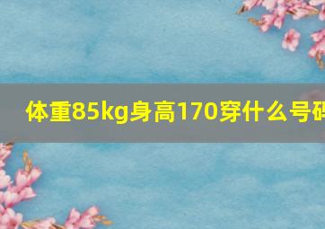 体重85kg身高170穿什么号码