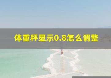 体重秤显示0.8怎么调整