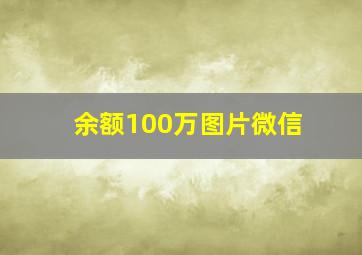 余额100万图片微信