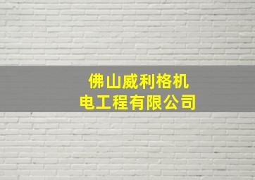 佛山威利格机电工程有限公司