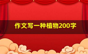 作文写一种植物200字