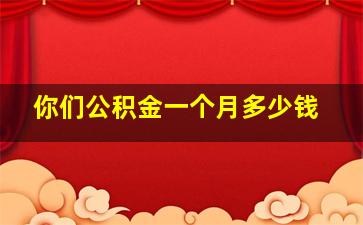 你们公积金一个月多少钱