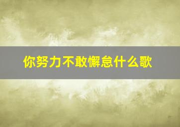 你努力不敢懈怠什么歌