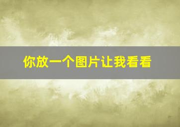 你放一个图片让我看看