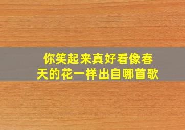 你笑起来真好看像春天的花一样出自哪首歌