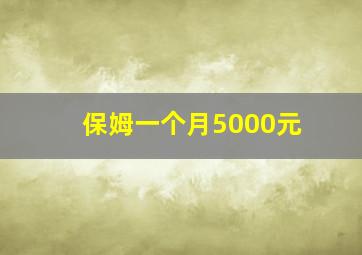 保姆一个月5000元