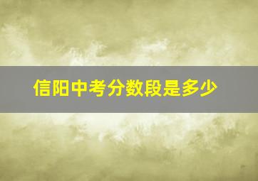 信阳中考分数段是多少