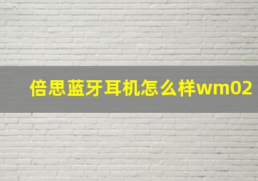 倍思蓝牙耳机怎么样wm02