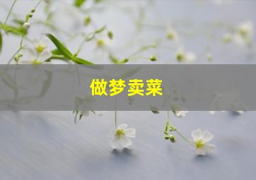 做梦卖菜