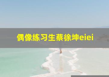 偶像练习生蔡徐坤eiei