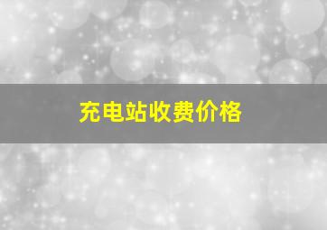 充电站收费价格