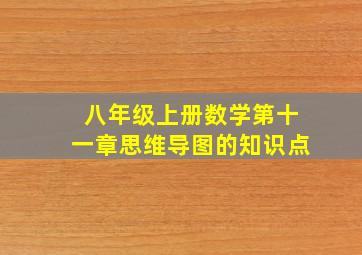 八年级上册数学第十一章思维导图的知识点