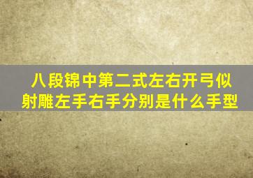 八段锦中第二式左右开弓似射雕左手右手分别是什么手型