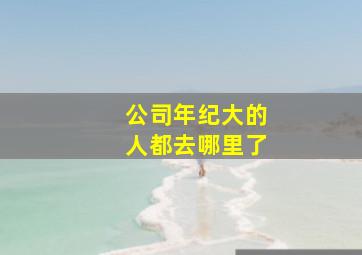 公司年纪大的人都去哪里了