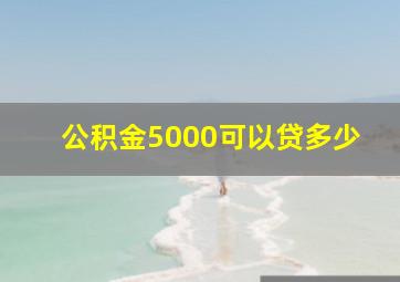 公积金5000可以贷多少