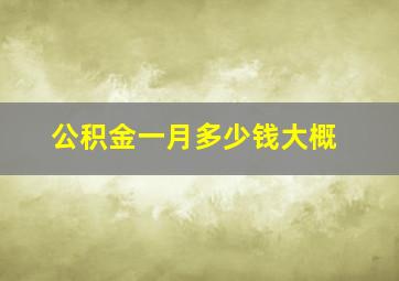 公积金一月多少钱大概