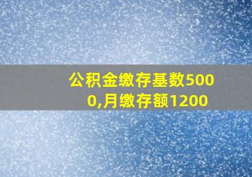 公积金缴存基数5000,月缴存额1200