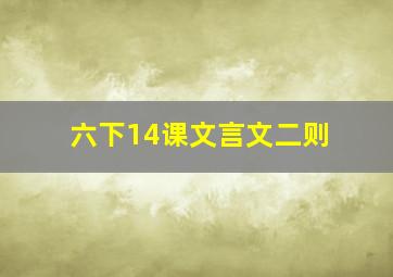 六下14课文言文二则