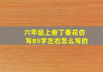 六年级上册丁香花仿写85字左右怎么写的