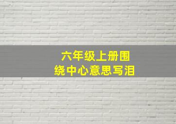 六年级上册围绕中心意思写泪