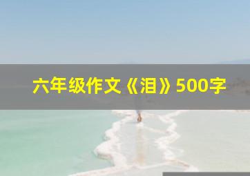 六年级作文《泪》500字