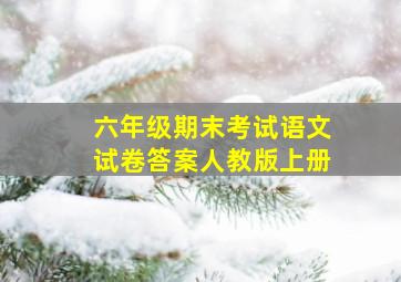 六年级期末考试语文试卷答案人教版上册